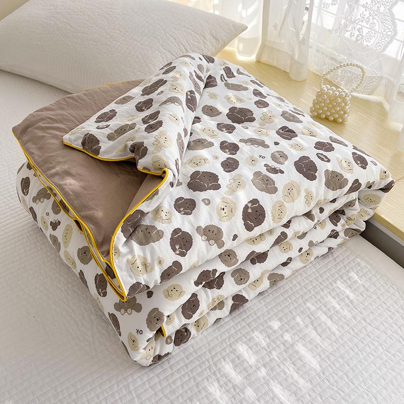 

Comforter Summer Quilt 2026 Arrival INS Style Class Washed Cotton Double‑Layer Gauze Lightweight Air Conditioning Quilt 150x200cm