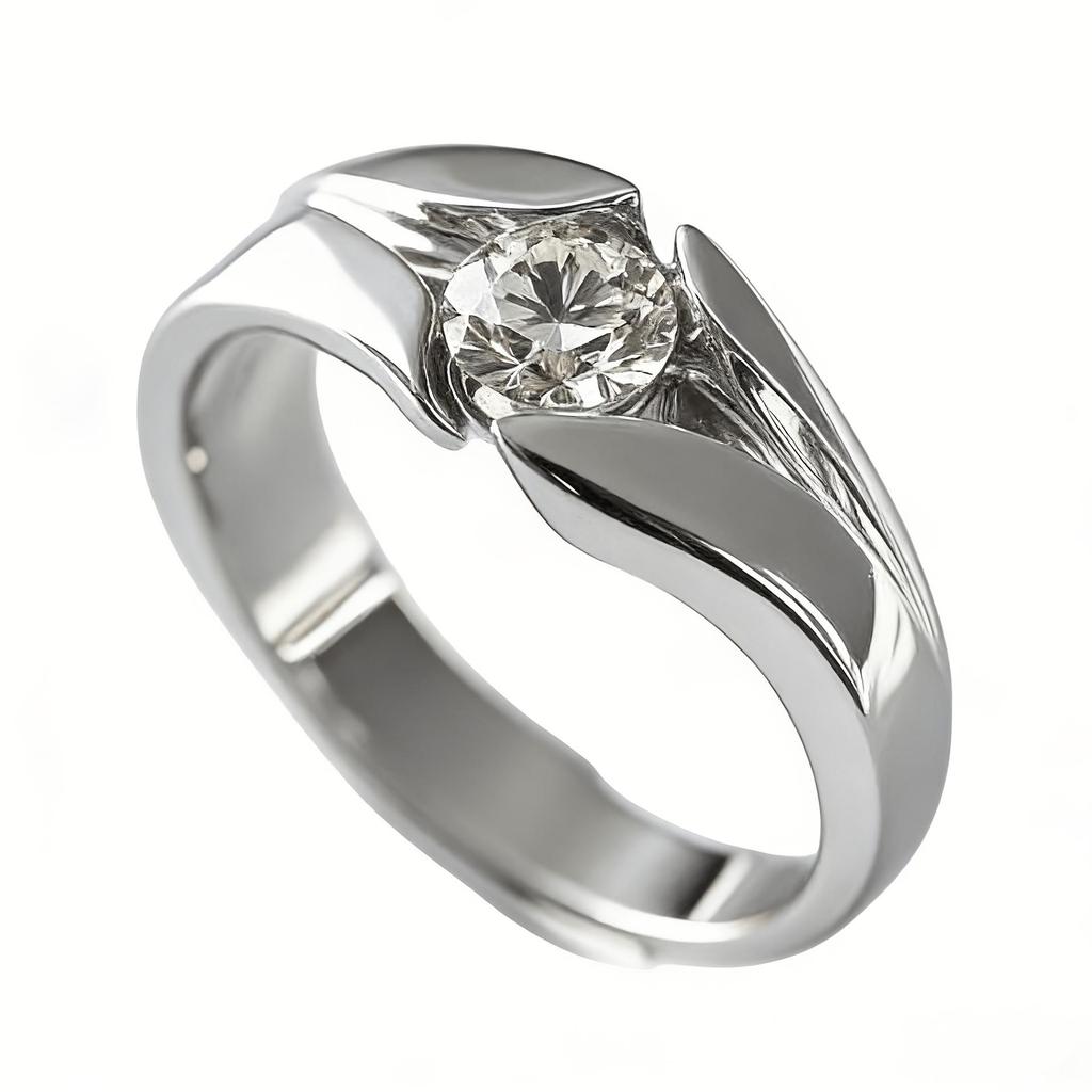 Yanbai Elegant Zirconia Gold Ring – Stylish Engagement Anniversary Gift.