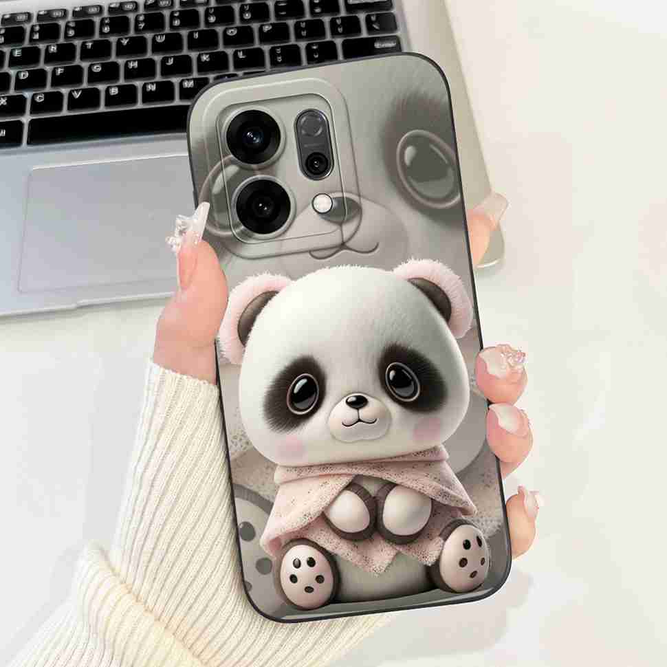 For Oppo Reno14 5G PLA110 Case Cute Rabbit Sunflower Soft Silicon Cover For Oppo Reno 14 CPH2737 6.59" Protective Cases Coque