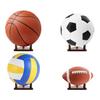 Basketball Fotball Fotball Utstillingsstativ Massiv Valnøtt Trekantet Ball Utstillingsstativ Multifunksjonell Sports Samler