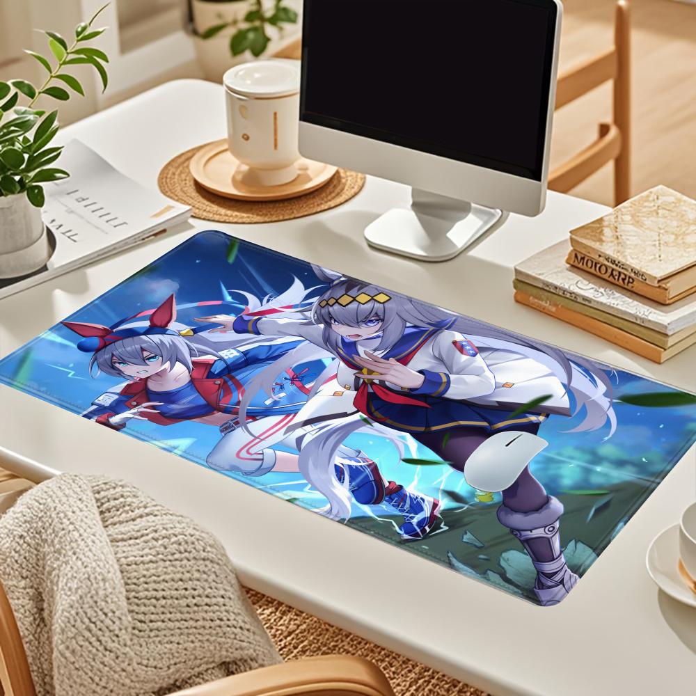 HYBXAXC Genshin Impact Furina Anime Game Mousepad Office PC Kawaii Gaming Accessories Keyboard Mouse Pad Laptop Mat Carpet