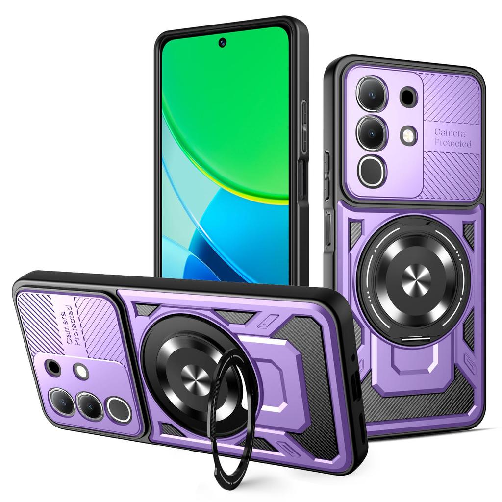 For Realme C85 Pro Case Realme C85 Phone Cover C85 Pro Magnetic Armor Shockproof Ring Holder Case Magsafe Wireless Charge Cover