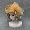 Source African Feather Top Hat Socialites Family Party Bow Hair Accessories Veil Handmade Gauze