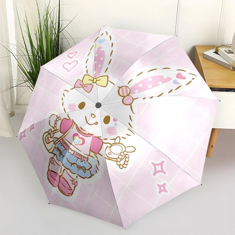 

1pc Adorable Bunny Umbrella: Automatic Opening & Closing, Foldable Design, Outdoor Use, Perfect Gift for Fans, Travelers, Daily Use.T075