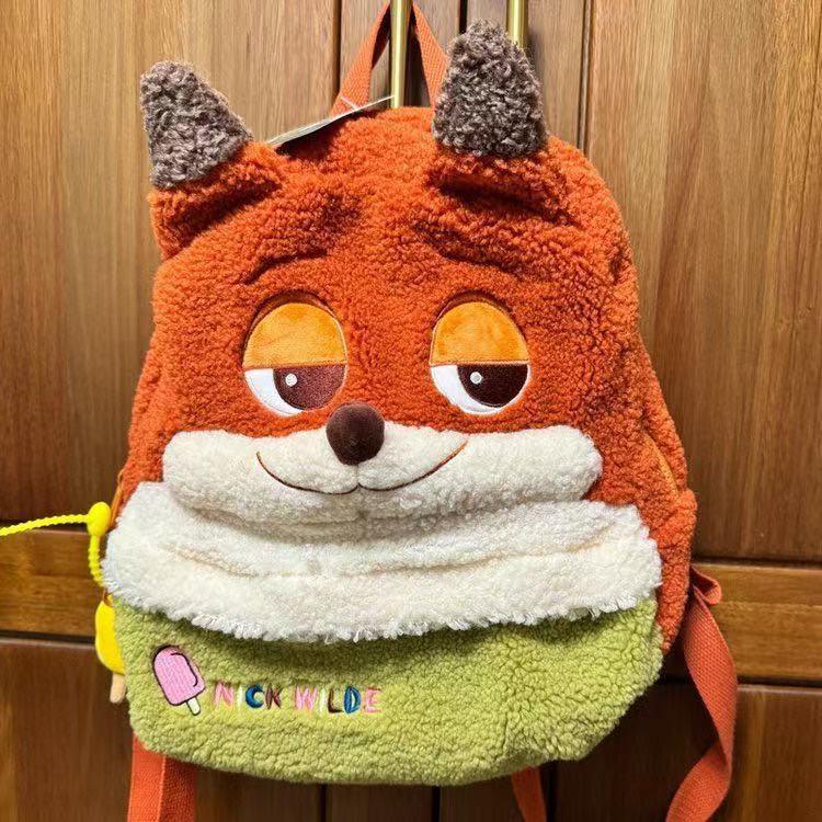 Theme Zootopia Character Plush Backpack Anime Movie Peripheral Cartoon Schoolbag