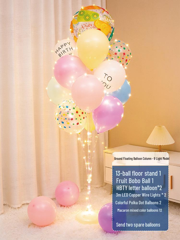 Luminous Floating Table Balloon Heart Decor for Birthday & Banquet
