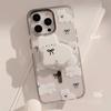 Magnetic Bracket 15Promax Transparent IPhone Case 16 Suitable for 13 Cute Bow Cat 12 Anti Fall