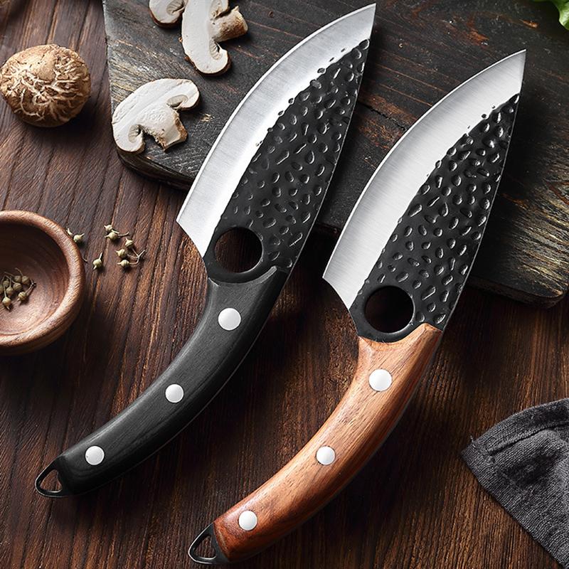 Kitchen Cleaver Butcher Knife Chef Meat Fish Cutting Forged Slicing Boning Peeling Knife Professional Cooking Utility Knife