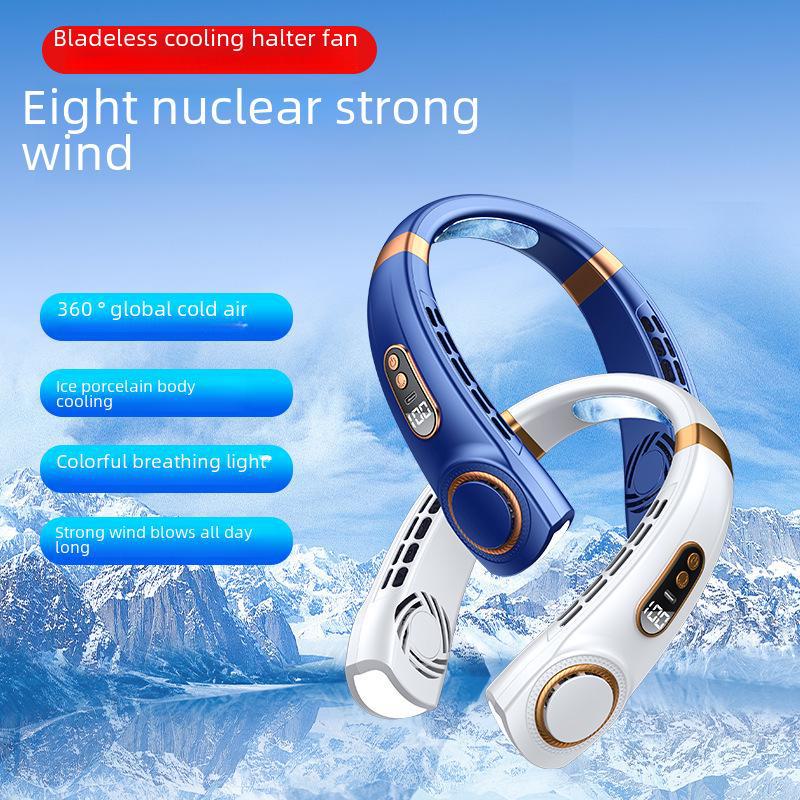 2023 Portable USB Rechargeable Neck Hanging Fan – Compact and Hands-Free