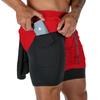 Men's Quick-Dry Double-Layer Summer Sports Shorts for Running, Basketball, and Training