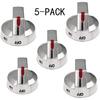 5-Pack DG94-01712A DG94-01713A Gas Range Burner Control Dial Knob for Samsung Range Oven Stove NX58M9420SS NX58M9420SSAA NX58M9420SSAA-00 Replacement