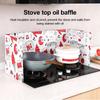 Oil-proof Kitchen Baffle Grease Oil Splash Guard Cartoon Pattern Foldable Oil-proof Splash Guard for Kitchen Stove for Cooking