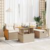 VidaXL Garden Lounge Set with Cushions 6 Pcs Beige Braided Resin 3328150