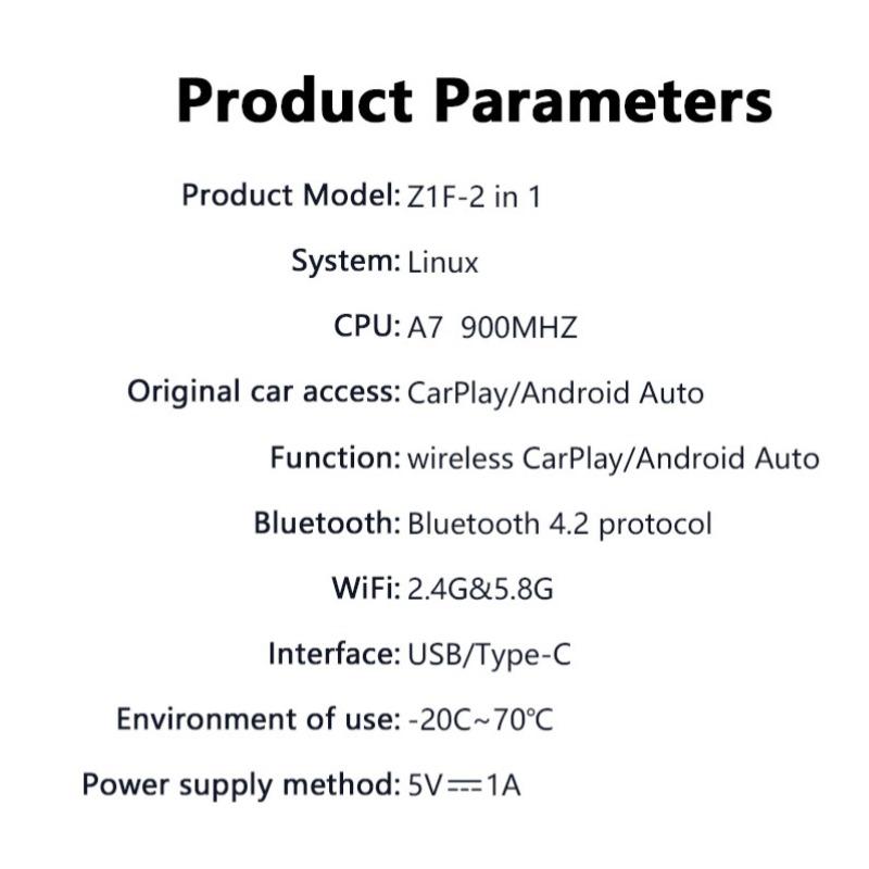Mini Wireless Carplay Box Android Auto 2IN1 Wired To Wireless Adapter Dongle for Toyota Mazda Camry Suzuki Subaru Citroen Kia Ford Opel IOS Spotify BT