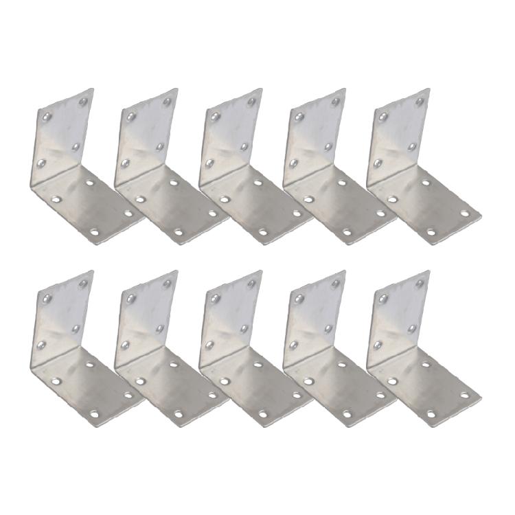 10pcs Heavy Duty Steel L Angles Brackets with Not rusts Coating Wood Shelf Support Outdoor Metal Brackets set for Wood