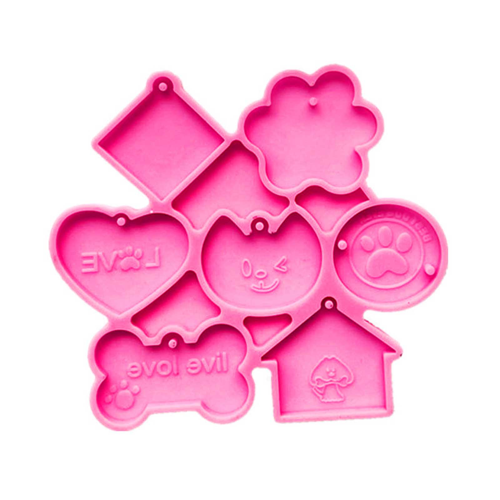 

DIY собачья кость бирка для ключей силиконовая эпоксидная форма геометрическая форма для изготовления подвески в форме любви для подарка на День святого Валентина