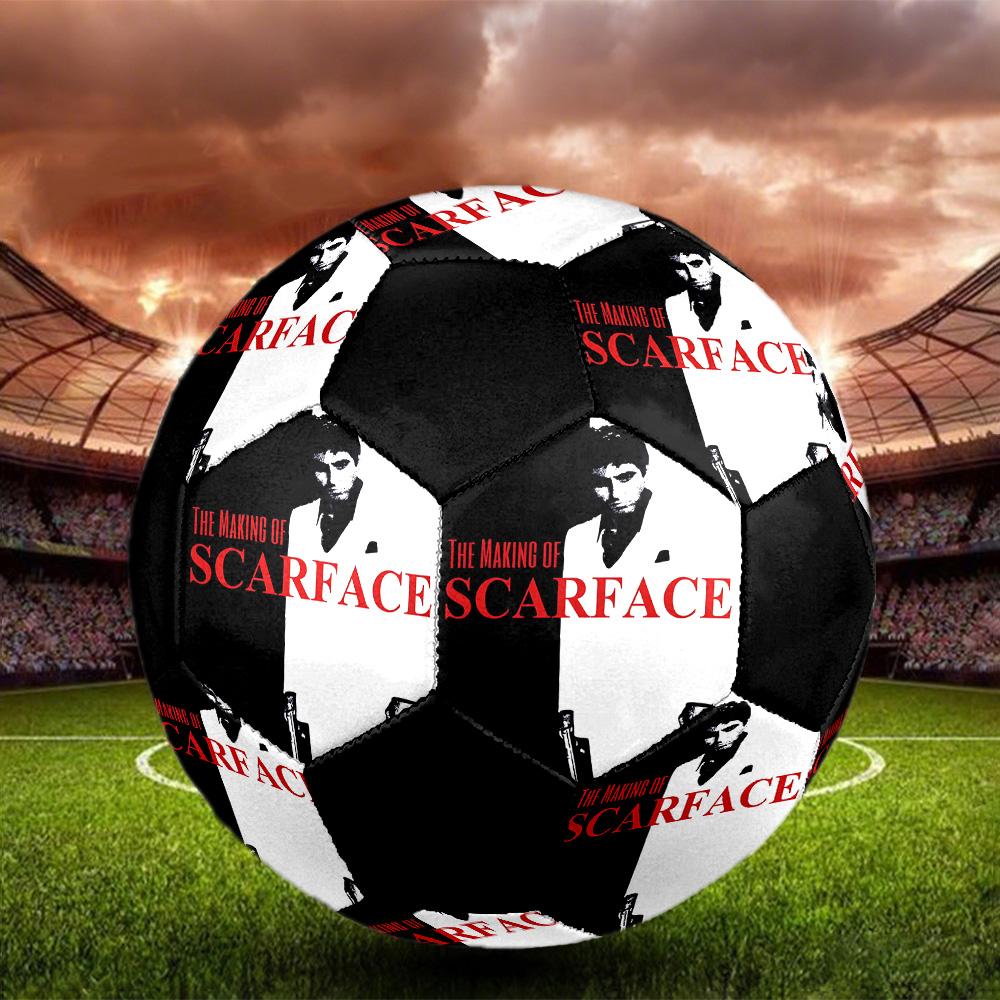Scarface Indoor Soccer Ball Colorful All Ages Size 5 Machine Stitched PVC Competition Ready Durable High-Bounce