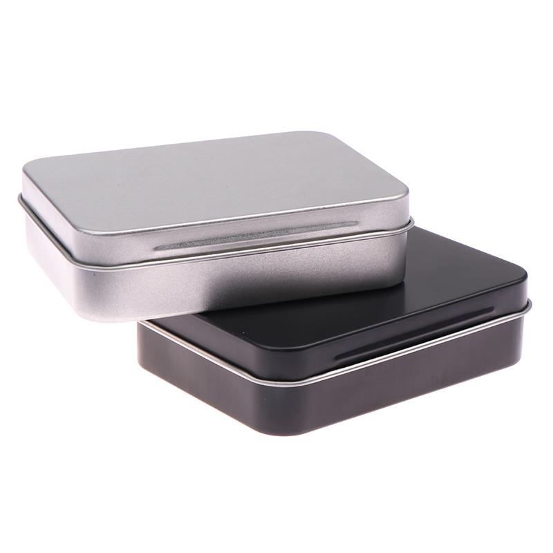 1Pc Frosted Household Iron Storage Box Metal Box Tin Plated Container Empty Hinged Lid Small Empty Storage Box