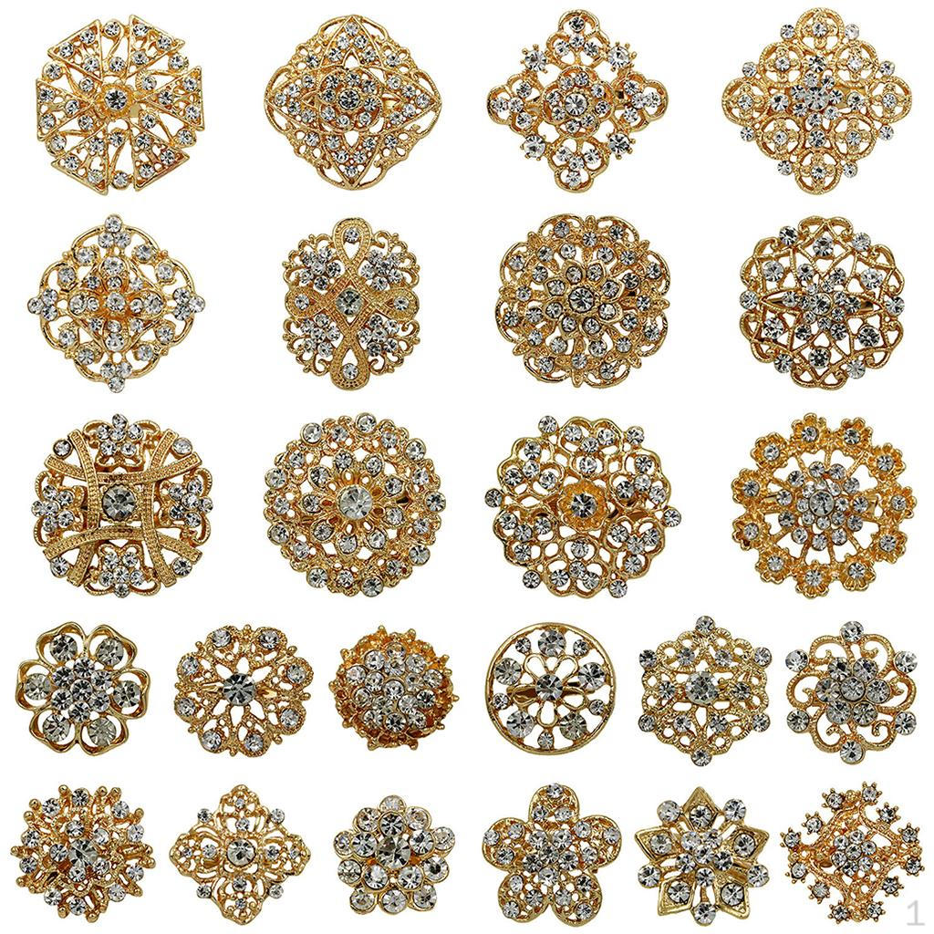 Rhinestone Brooch Pins Set for Elegant Dressing and Jewelry Decoration