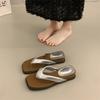 Beach Shoes Rubber Flip Flops Square Toe Woman's Slippers Slides Platform Sabot Hawaiian 2025 Flat Soft Beach Shoes Slippers Sof