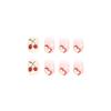 Artificial Nails Wearable Nail Pattern Novel Fake Nail Patch Cherry Flower Heart Red Removable