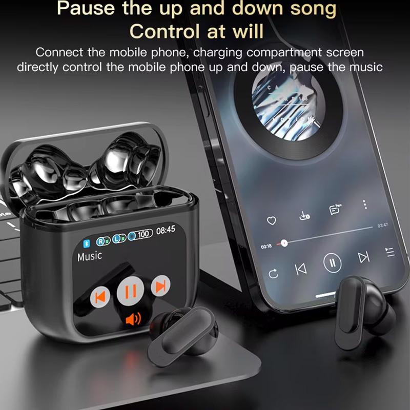 SE60 Wireless Earphones Bluetooth 5.4 LED Display Gaming Headset Sport Headphones HIFI Sound Low Latency Earbuds