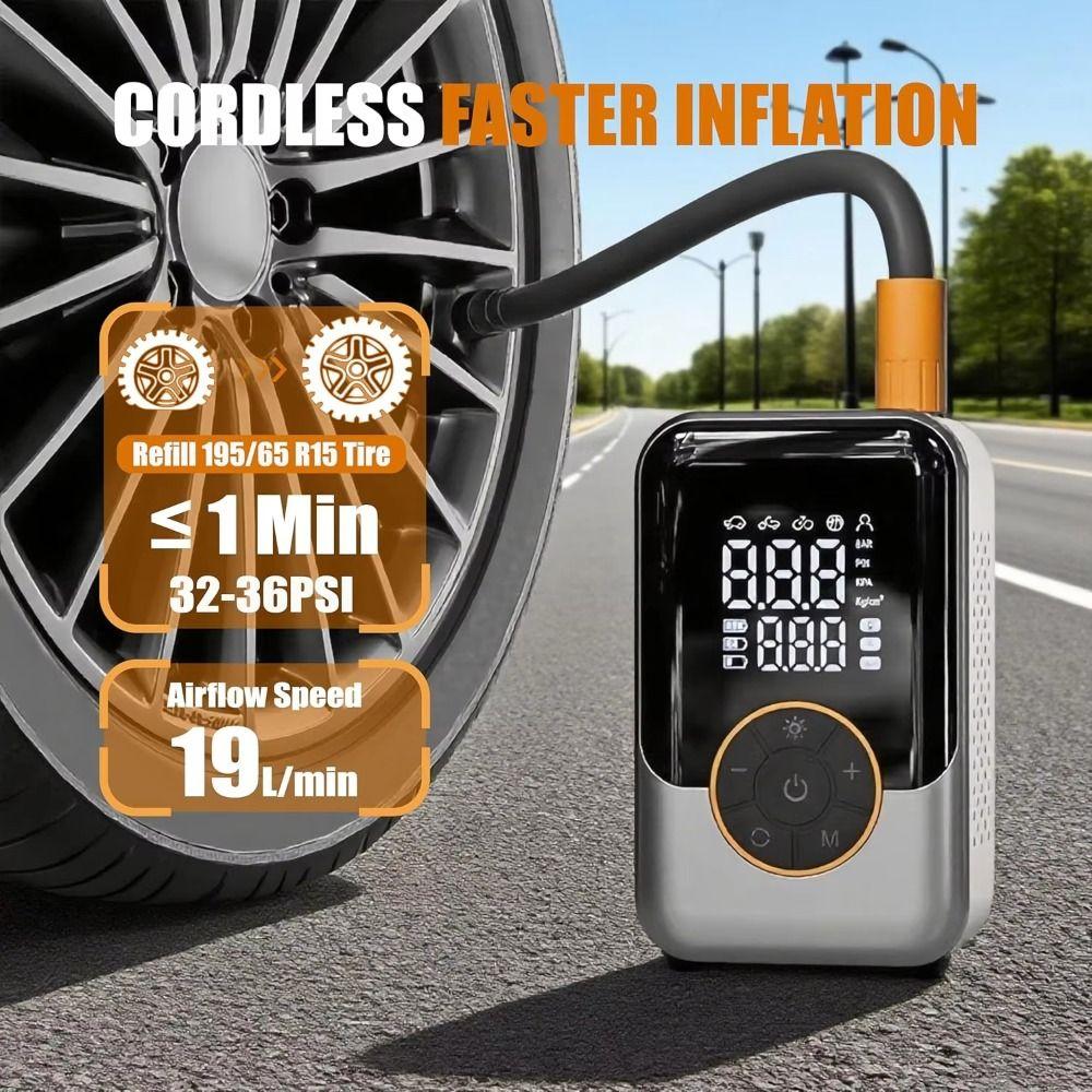 LED Display Car Air Pump Intelligent Car Tire Inflator  For Car Motorcycle Bicycle