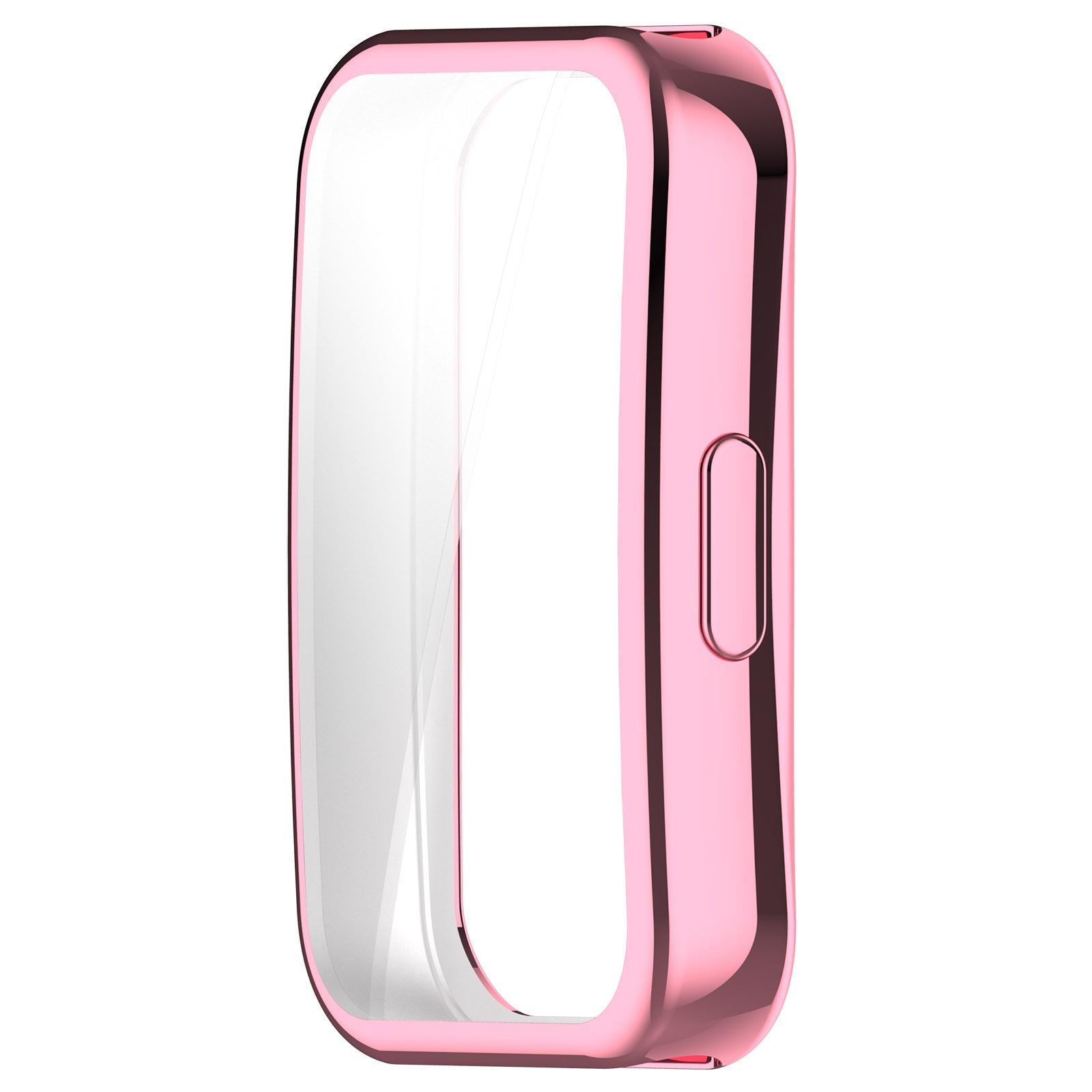 

Plating TPU shell For Huawei band 10 9 8 NFC case Soft protector For Huawei band10 wristband case cover accessories Huawei band 10 рожевий