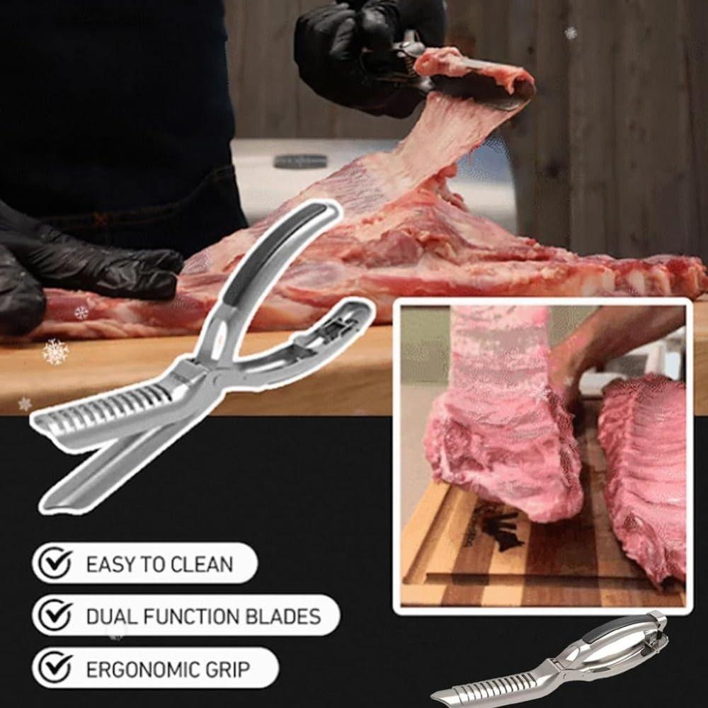 Edelstahl Rippchen Vorbereitung Pro Rutschfest Rippchenmembran Entferner Neu BBQ Rippchen Schäler BBQ Zubehör