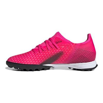 X Ghosted.3 TF Rosa Shock Zapatillas Unisex Negro Core Naranja Chillón FW6940