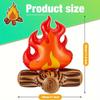 1/2 Inflatable Fake Campfire - Ideal Camping Props & Party Decor for Indoor Camping with Artificial Flame