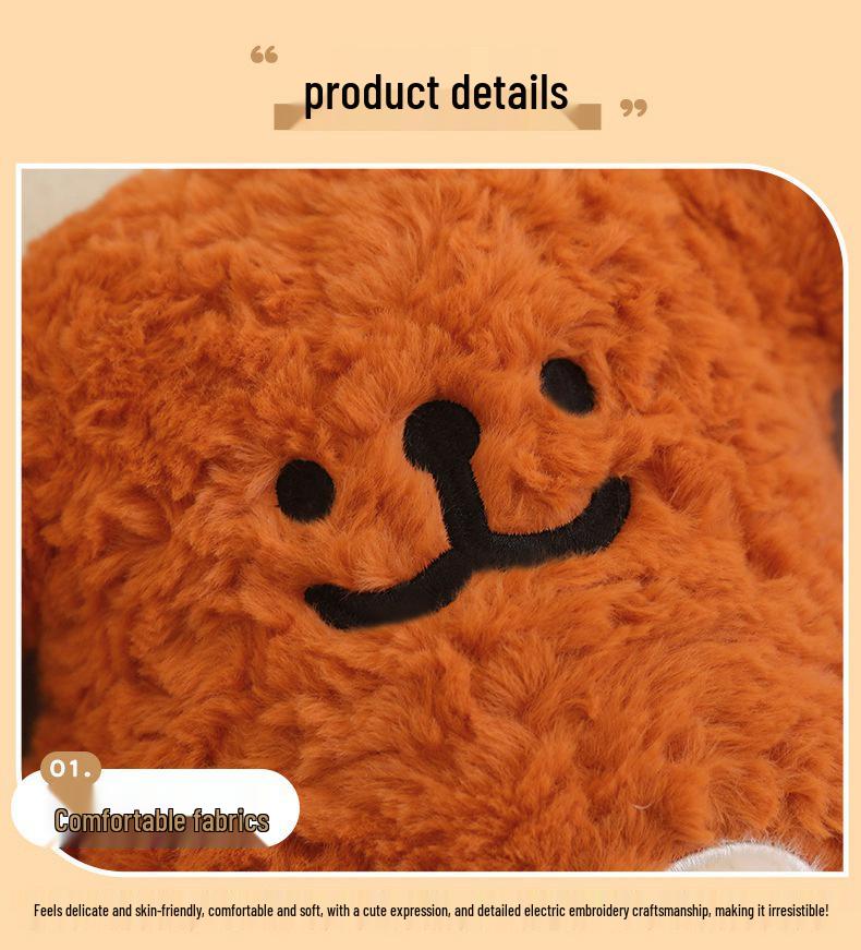 Cute Happy Puppy Plush Toy - Good Luck Stuffed Animal & Children's Sleeping Companion Pillow Doll