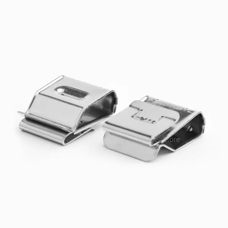 Solar Panel Wire Clips Trailer Frame Wire Clips 304 Stainless Steel Cable Clamps Double-Wire Clips for PV Wiring Boat Cable