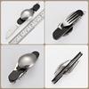 4 In 1 Folding Tableware Detachable Camping Utensils Stainless Steel Knife Fork Spoon Opener Portable Outdoor Travel Cutlery