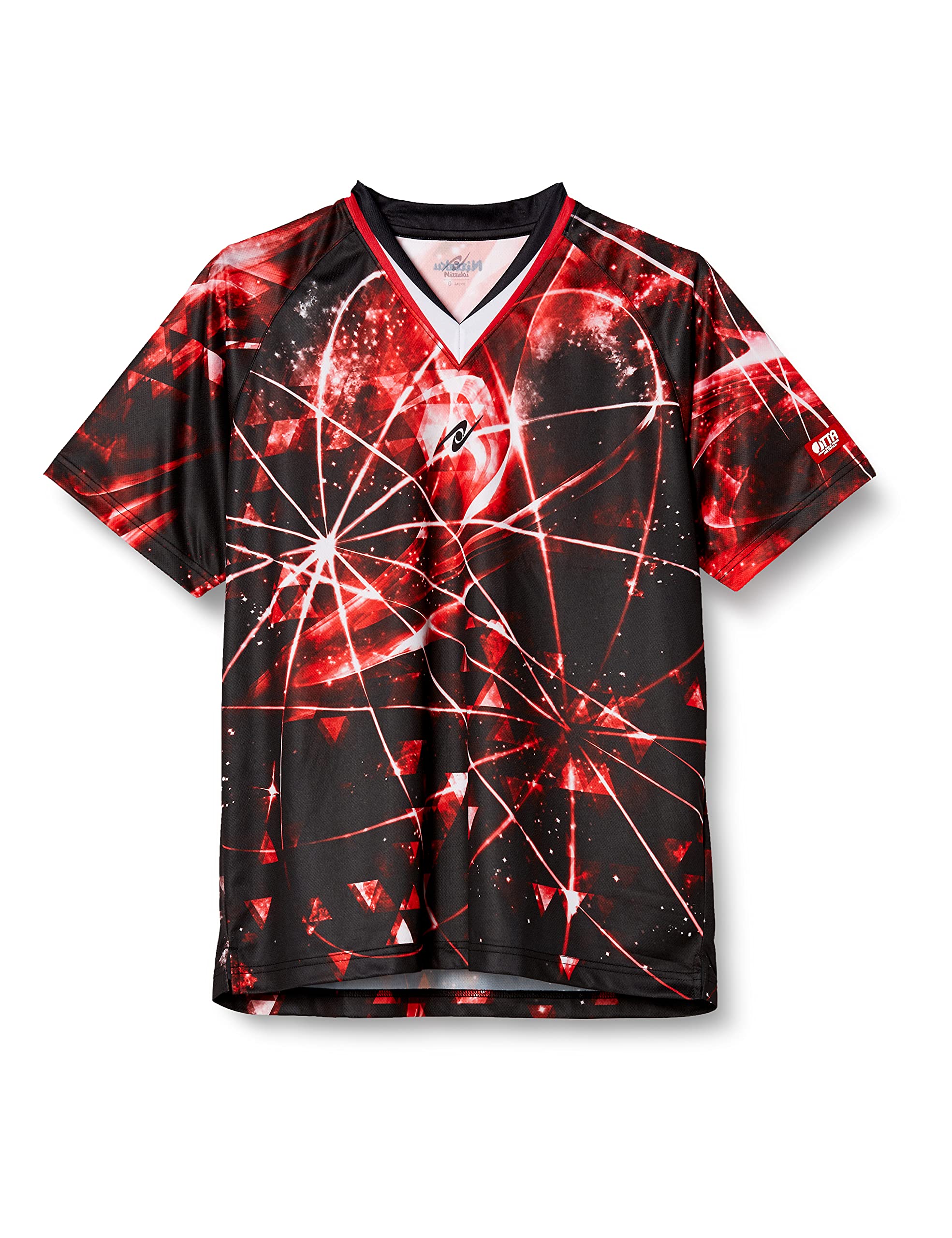 

Nittaku Table Tennis Unisex Wear Game Shirt Sky Aurora Shirt Red J130 NW-2183