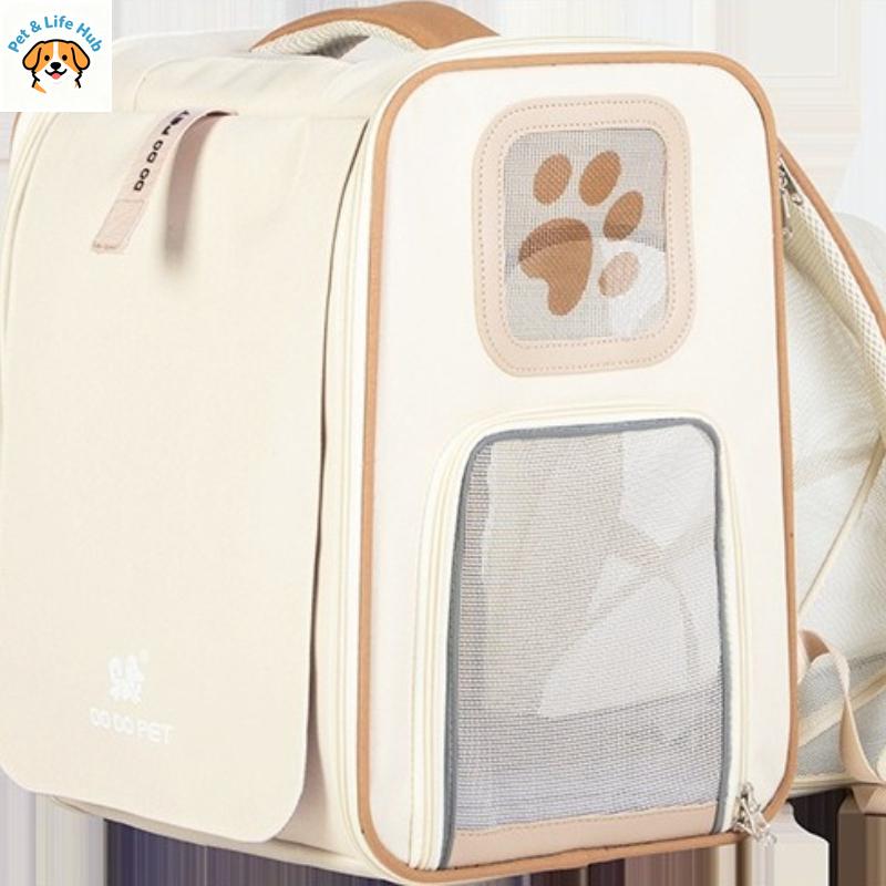 Portable and breathable double-shoulder backpack for pets, suitable for cats and dogs, with large capacity Pet supplies