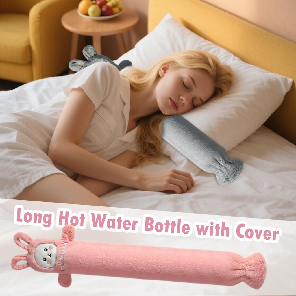 Hot Water Bottle Rabbit Cold Warmer Long Hot Water Pouch With Cover For Neck Shoulder Abdomen Hand Legs Legs Women Men Kids