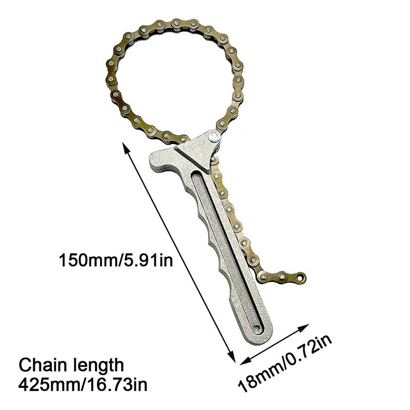 Hochwertiger verstellbarer Auto-Motorölfilter-Kettengriff-Schraubenschlüssel-Entferner-Werkzeuge Zange Auto-Reparatur-Werkzeuge