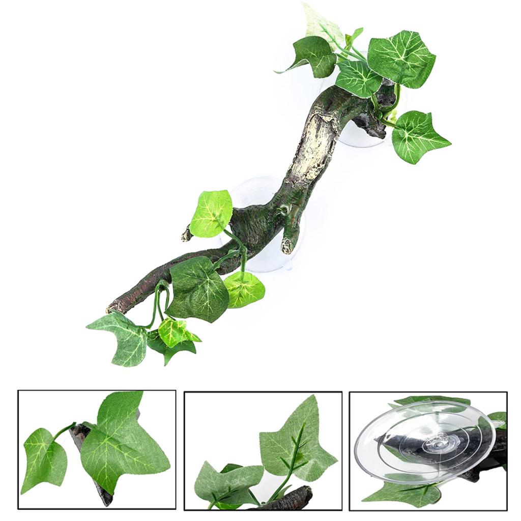 Resin Reptile Plants Lifelike Terrarium Plant for Tank Decor Naural Appearance