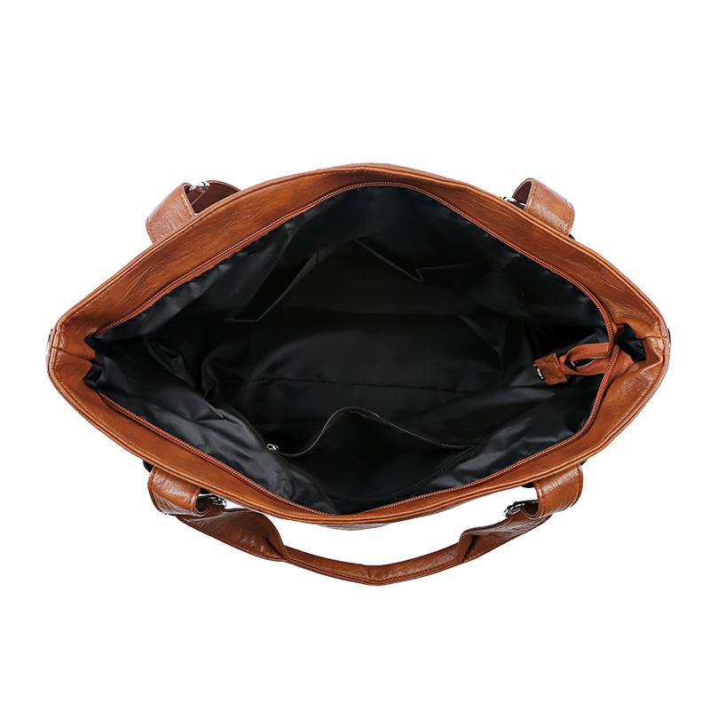 Soft Leather Handbag Women's Shoulder Crossbody Bag Large Capacity Tote Bag Mother's Bag