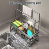 Kitchen Sink Caddy Sponge Holder Large Capacity Rustproof Self-draining Multipurpose Soap Dish Holder Drying Rack