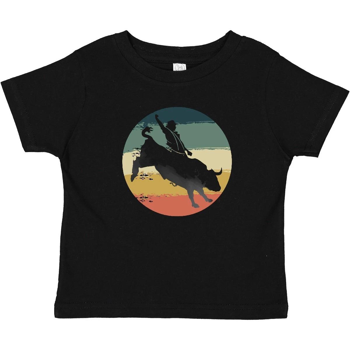 Inktastic Bull Riding Rodeo Rider Baby kids boys T-Shirt Competition Apparel Infant Tees 140