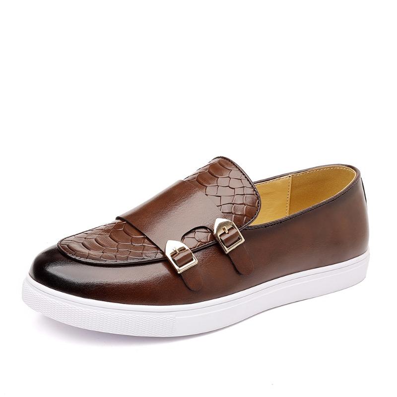 45 large size 46 men's shoes fashion casual leather shoes men's shoes men's white bottom loafers