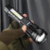 Powerful LED Flashlight Portable USB Rechargeable Torch 7 Lighting Modes Zoomable Waterproof Outdoor Camping Supplies Light