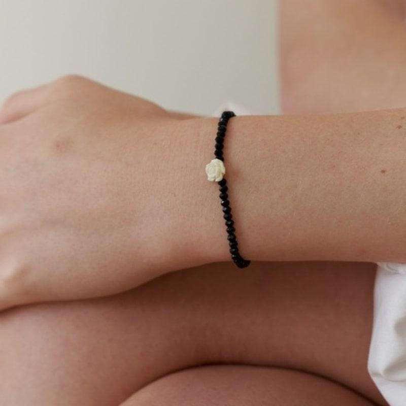 

LOVE ME MONSTER 1 Rose Crystal Bracelet BLACK