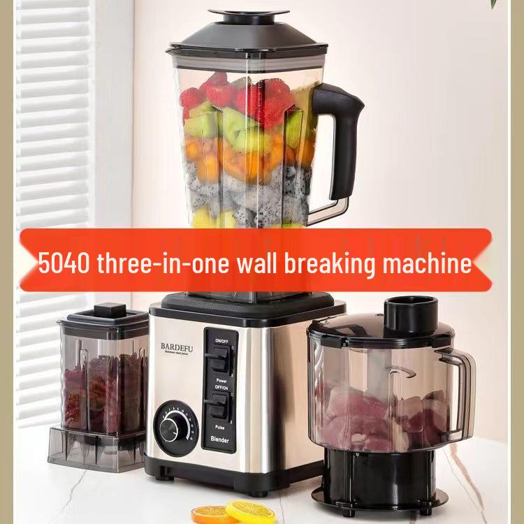 Stainless Steel Large Capacity Food Processor & Blender - Juicer, Mixer, and Meat Grinder