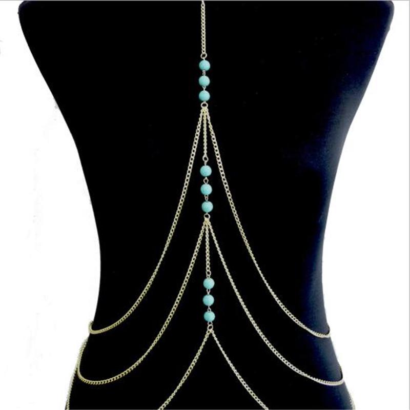 Elegant Multi-Layer Chain Tassel Body Jewelry main image 0