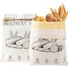 1PC 43*33cm Beeswax Bread Bags Reusable Cotton Fresh-Keeping Bread Bags Portable Beeswax Coated Sourdough Bread Bags