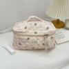 New Cartoon Ladies Travel Cosmetic Bag Retro Floral Makeup Case Cute Girls Storage Bag