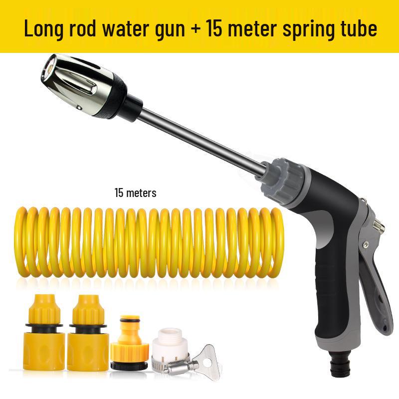 High-Pressure Car Wash Water Gun with Soft Hose and Spray Nozzle